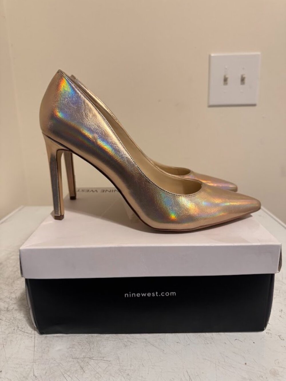 Size 12 Nine West Tatiana Light pink heels - Picture 4 of 5